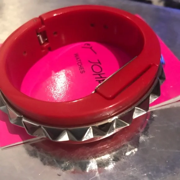 Betsey Johnson | Accessories | Red Punk Rocker Chick Lucite  display picture 1